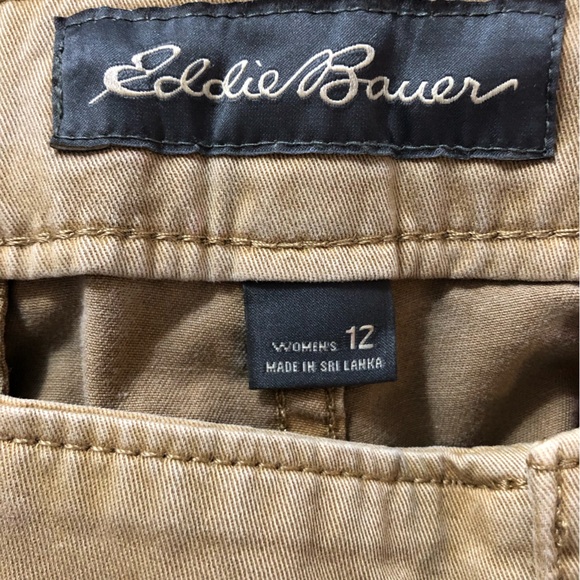 Eddie Bauer Slightly Curvy/Slim Reg 12 NWT WR River Rock Ankle Pant Tan - Picture 5 of 6
